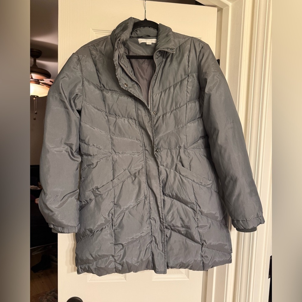 New York & Company Men's Charcoal Puffer Coat L